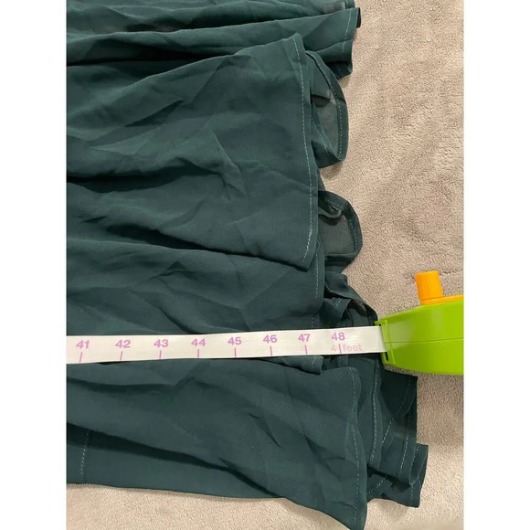 NWOT SMY MuMu Claire Midi Dress Size Medium Deep Emerald Luxe Satin Wedding - Picture 8 of 9